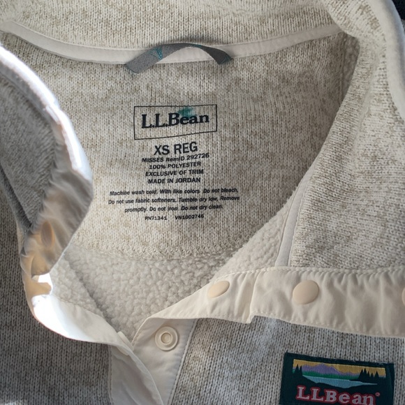 Llbean fleece quarter button top - Picture 2 of 4